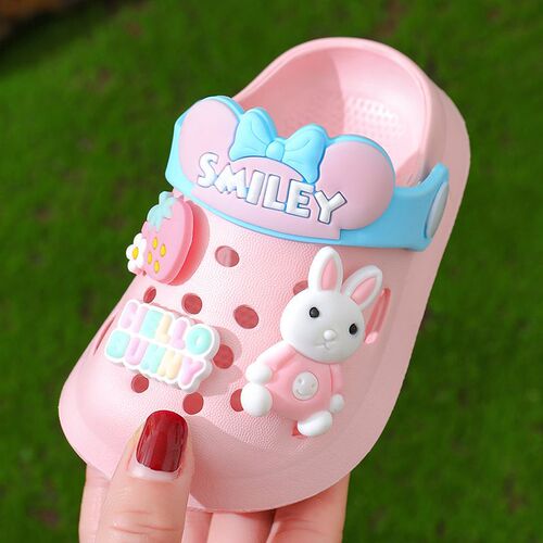 EVA children's clog shoes, cute infant and toddler indoor slippers for boys and girls, soft-soled baby closed-toe sandals for summer