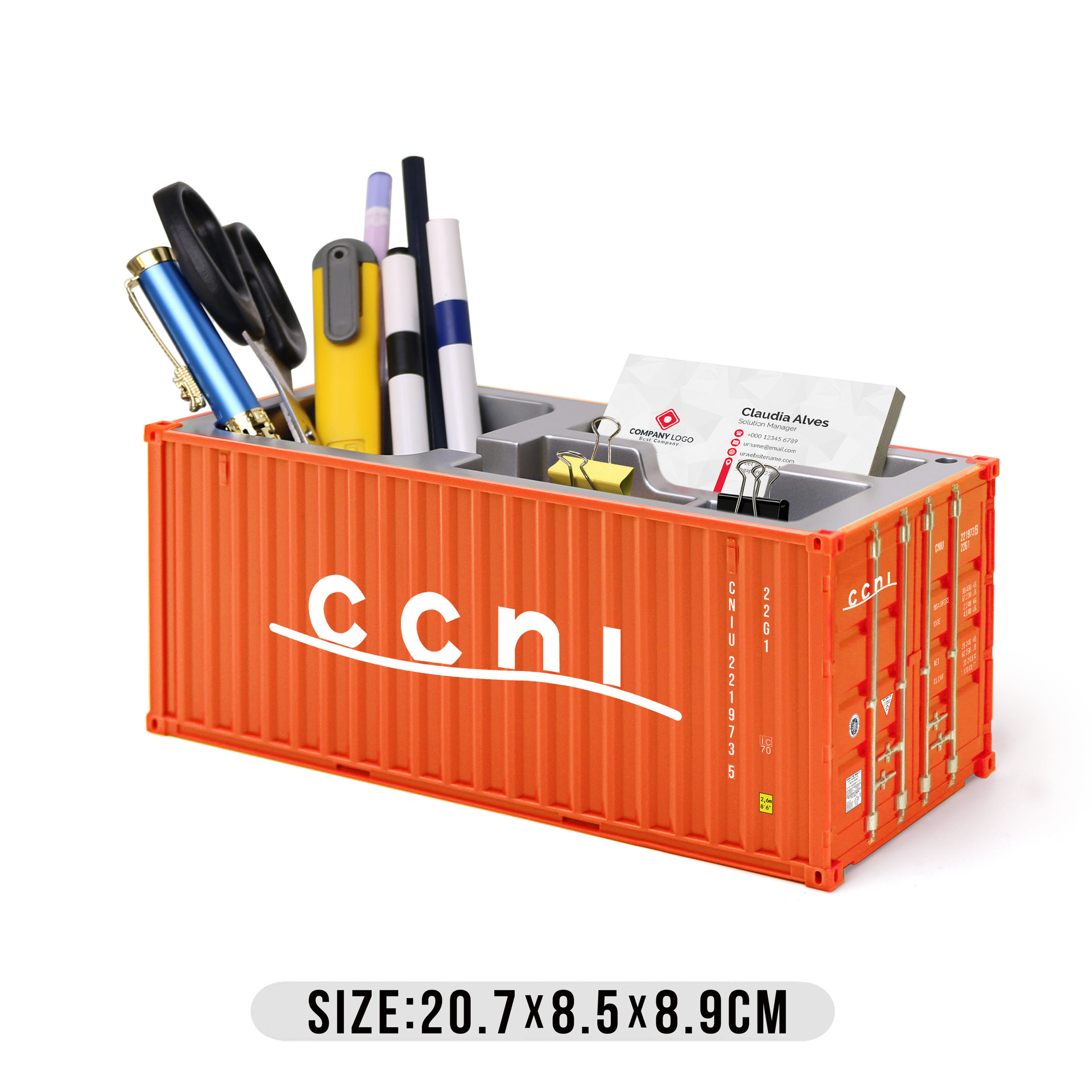 Caja de tarjetas de visita para bolígrafo chileno