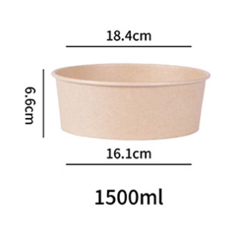 Ensaladera 1500ml 300 piezas/caja; papel kraft