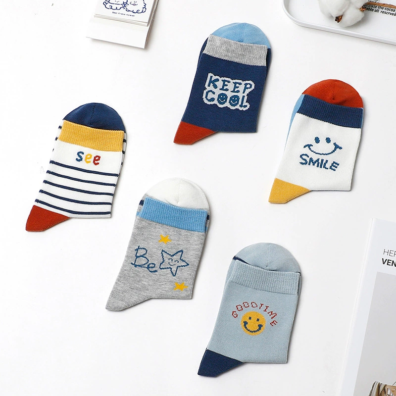 Детские носки Little Doctor для мальчиков и девочек, осень/зима 2025 года, школьные носки до середины икры, модные бесшовные теплые хлопковые носки для детей старшего возраста.