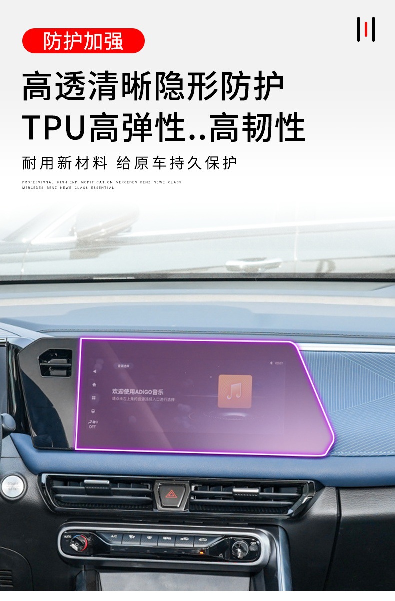 23-25 Gac Trumpchi Gs3 Center Console Interior Car Sticker Screen Modification Accessories Paint Protective Film