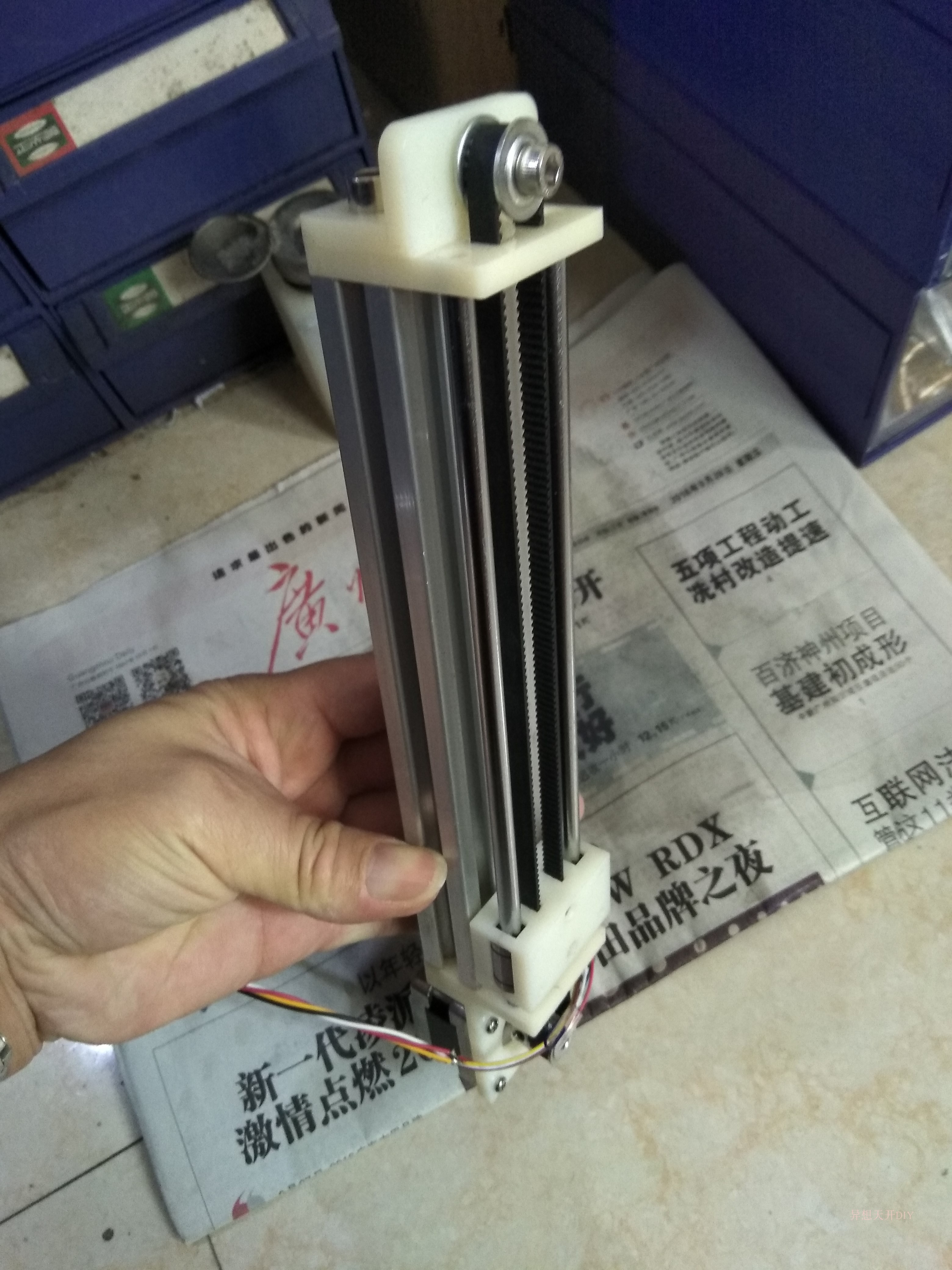 tabla de trabajo de motor paso a paso con guía de rodamiento de doble bola lineal deslizante de guía cruzada DIY