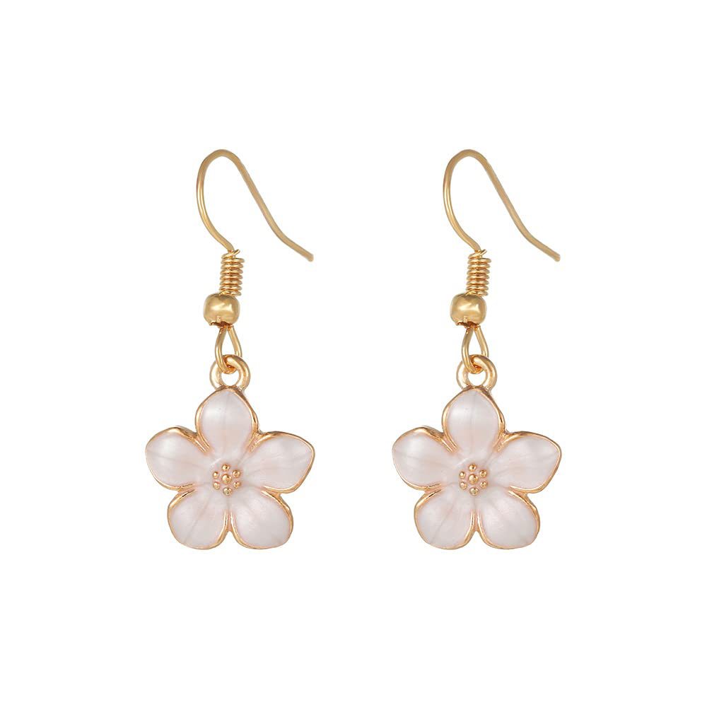 1 Pair Cute Lady Sweet Daisy Plating Copper Drop Earrings display picture 5
