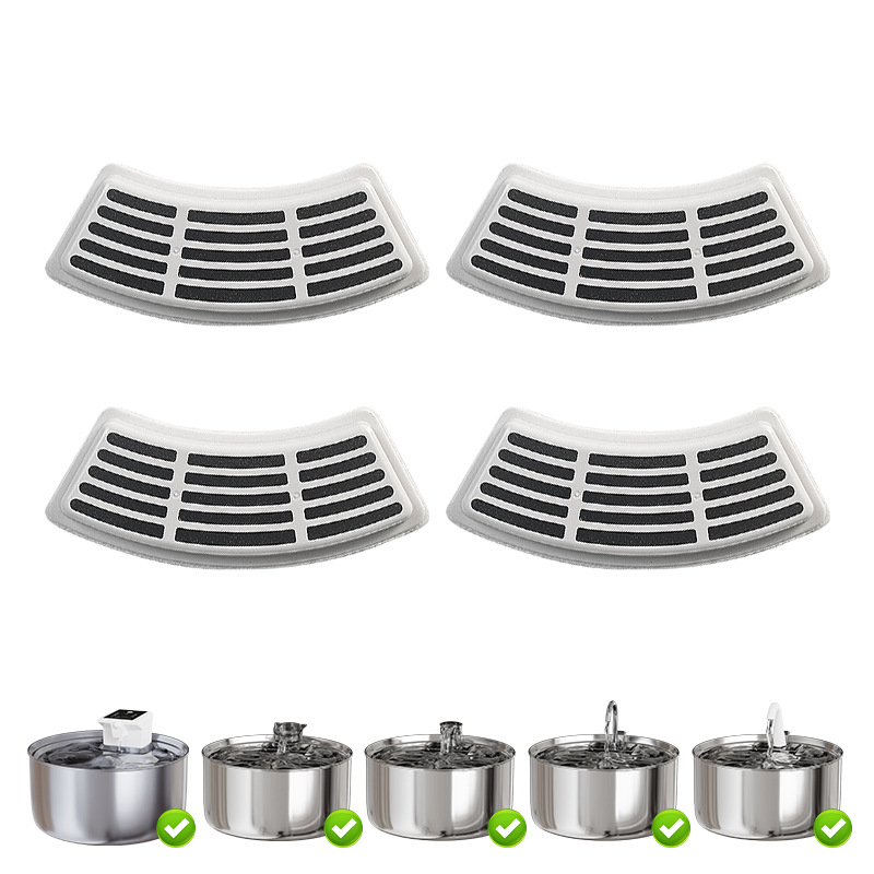 Filtros para bebedores de agua para mascotas adaptados a una variedad de bebedores de agua para gatos multifiltración de cabello de filtro de algodón carbón activado