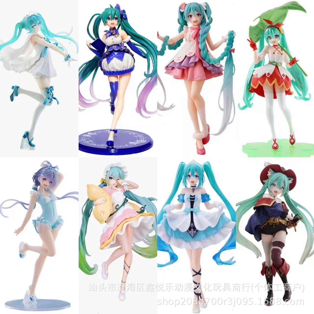 Figura de Hatsune Miku, Conejita de Pelo Largo, Chica Bonita Bidimensional, Decoración de Escritorio, Modelo Mini