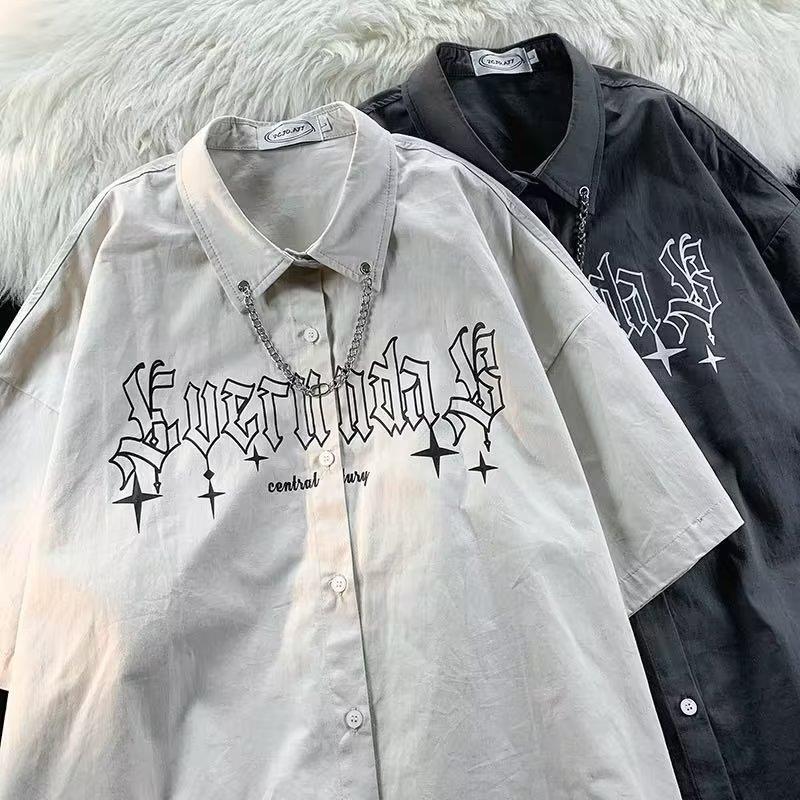 Verano nueva camisa estilo coreano versátil suelta moda casual Thin Top Juventud Popular de manga corta muchachos