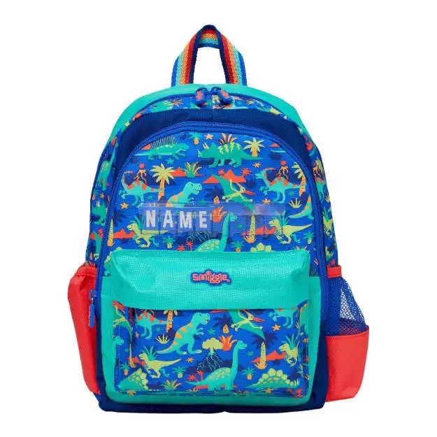 Australian smiggle dinosaurio dibujos animados escuela primaria mochila escolar de gran capacidad mochila mediana de clase grande estuche para lápices retráctil