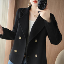 高端女羊毛双面呢羊毛大衣女新款高端小香风气质短款小个子外套女