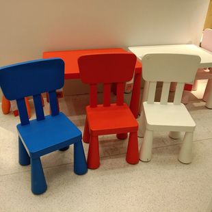 Tetra Pak Thickened Children's Chair Children's Table and Chair Stool Plastic Chair Learning Chair Backrest Chair Kindergarten Table and Chair Pink Chair