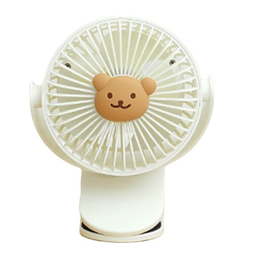 ins Korean style new cartoon portable stroller small fan out baby stroller with clip usb electric fan