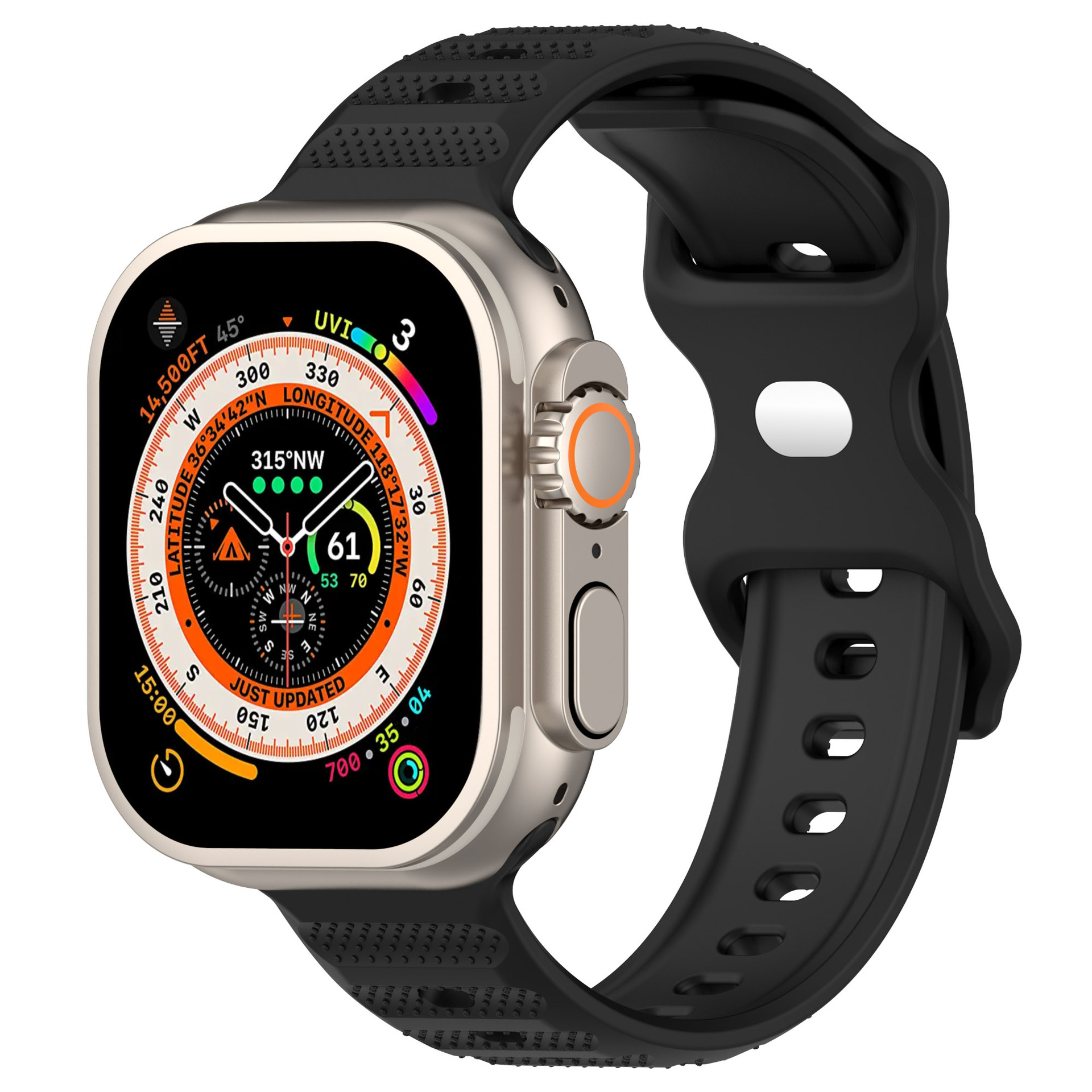 Modelos calientes transfronterizos para Apple iwatch Correa monocromo correa de silicona applewatch Ultra correa de reloj