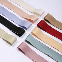 Glossy colorful edge polyester webbing, hair accessories, shoe flowers, accessories, flowers, gifts, bow packaging, satin single-sided ribbon
