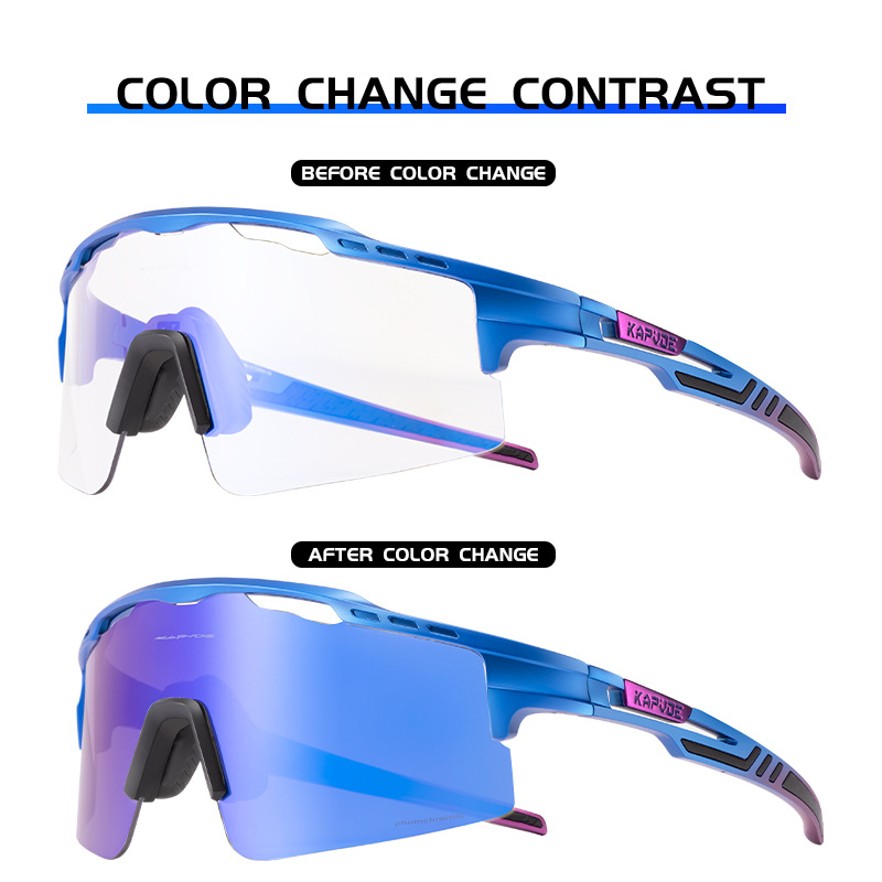Gafas de Ciclismo Fotocromáticas de TR90, Fotocromático, A prueba de viento, para Ciclismo