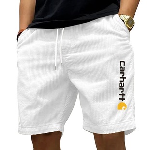 2025 Cross-border Amazon New Men's Casual Shorts All-match Thin Corduroy Shorts Men's Summer Pants