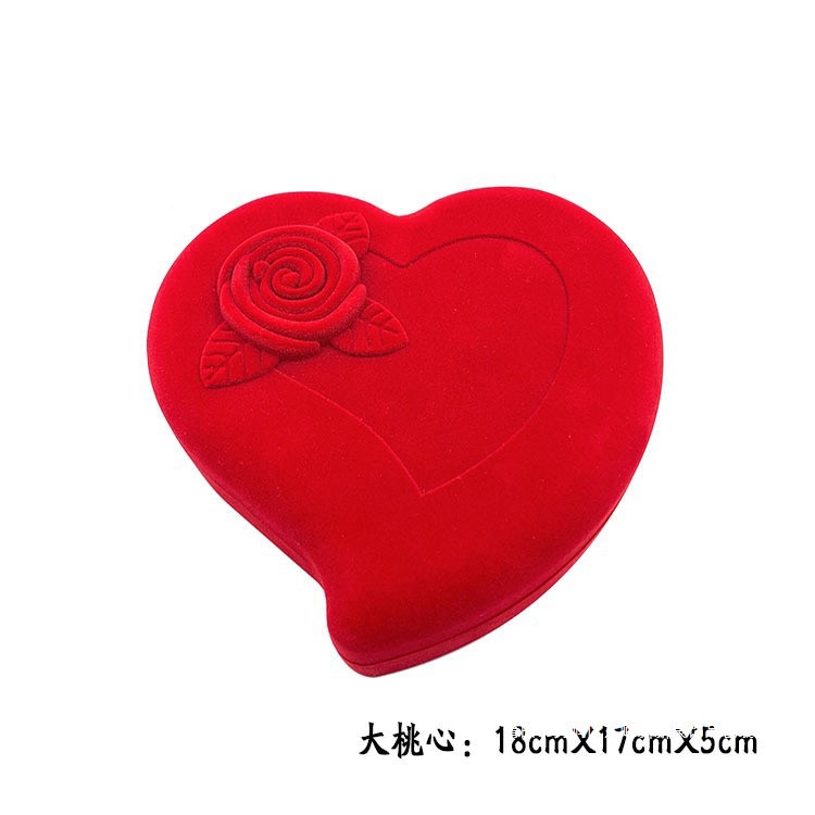 Caja de corazón de alta calidad, caja de paquete de tres piezas, caja de paquete de joyería y regalo