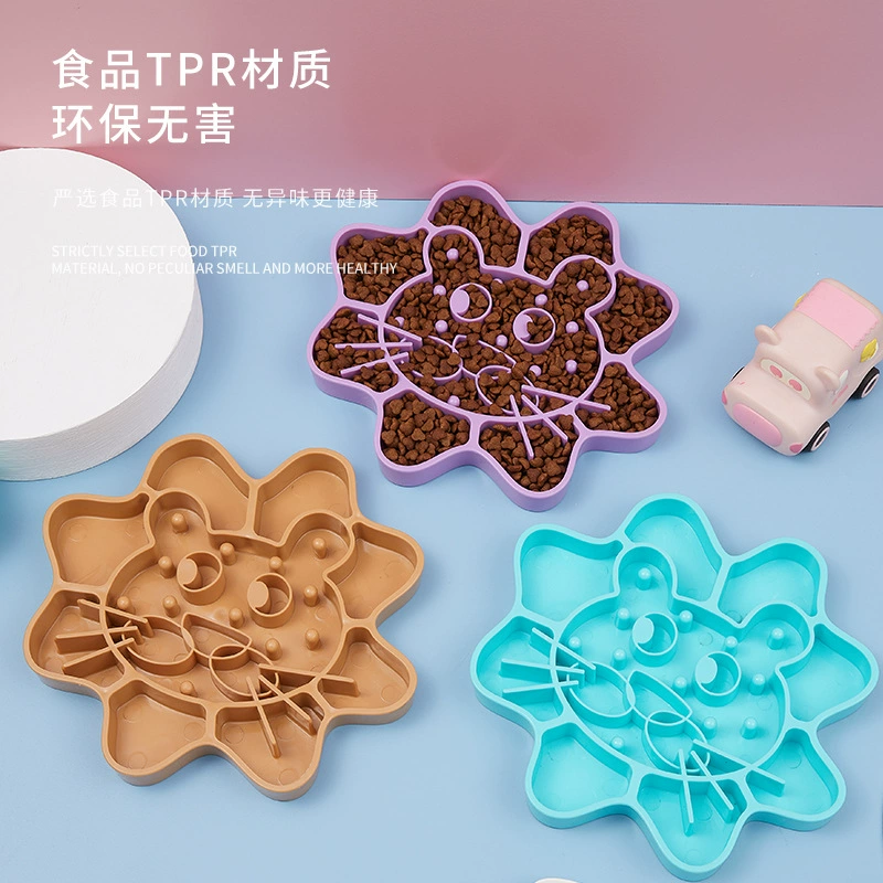 Товары для домашних животных Медленная еда Чаша миска для кошек миска для собак миска для лизания Amazon Новая фабрика анти-удушье пластик Slow Food