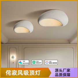 跨境侘寂风吸顶灯设计师卧室灯原创民宿日式主卧灯餐厅简约客厅灯