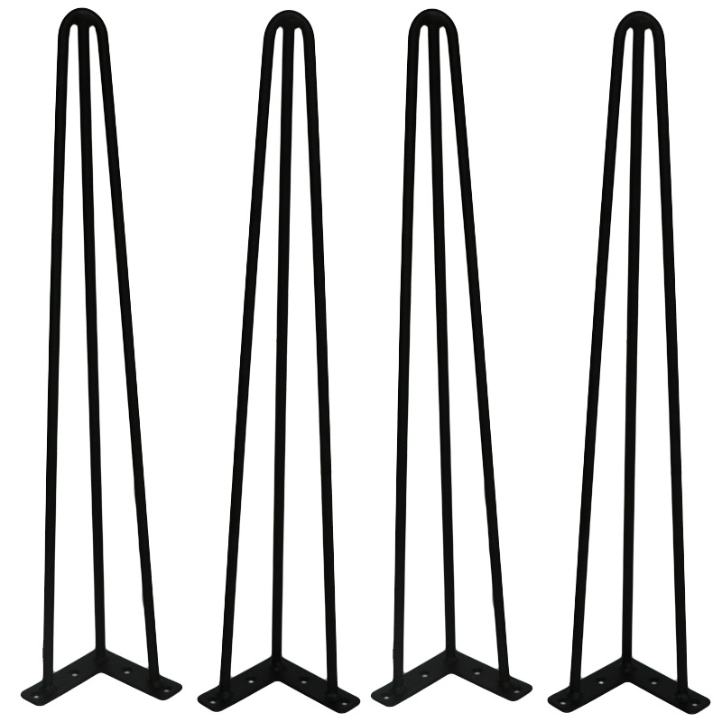 Simple 2 palos 3 palos soldadura automática mesa de alambre de hierro pierna de alambre de hierro Amazon hierro horquilla mesa pierna palillos pierna