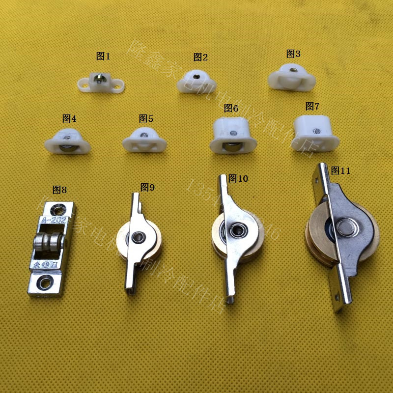 不冰柜点菜柜展示柜卧式冰柜滑轮滚轮岛柜滑轮冷柜推拉玻璃轮