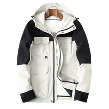 设计师原创加大码男士春秋季新款连帽工装夹克宽松运动时尚休闲男