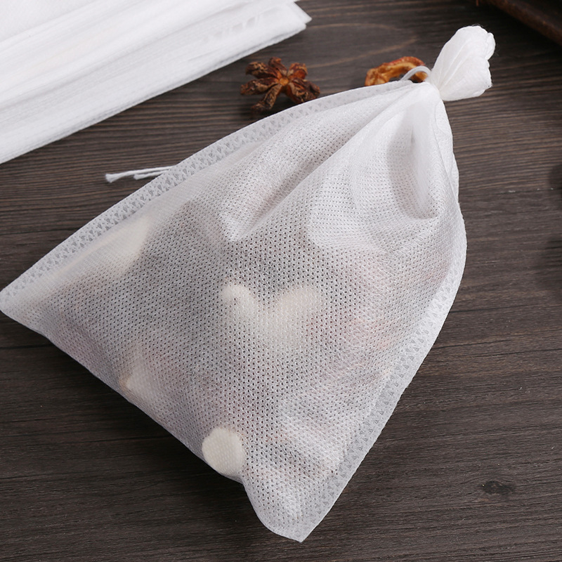 100個無紡布12*16cm抽線一次性過濾袋茶包袋湯劑隔渣調料袋煎藥袋