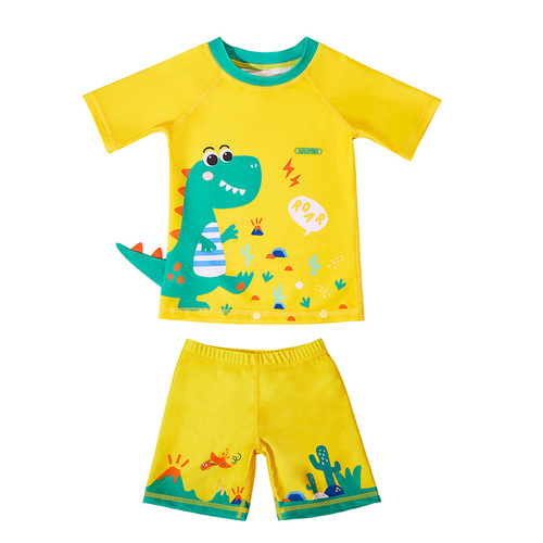 KK tree children's swimsuit split boys and girls short-sleeved swimsuit hot spring cute children in large children baby swimwear
