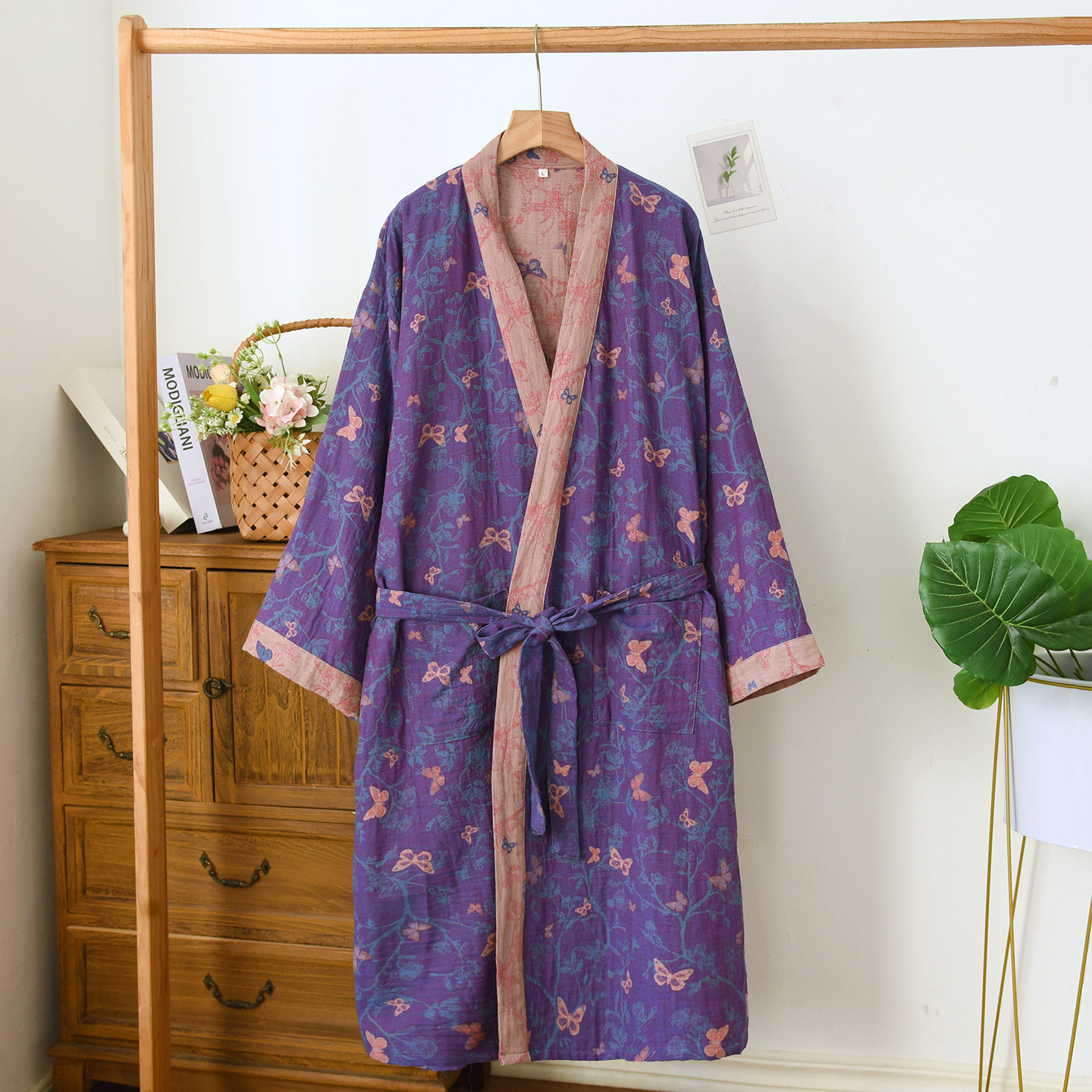 cotton gauze bathrobe