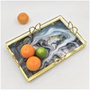 Factory light luxury iron art disk metal cosmetics storage fashion pallet European -style fruit plate creative home fruit plate