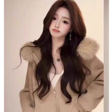 韩系气质毛领连帽毛衣外套女秋冬新款高级感时尚慵懒针织开衫上衣