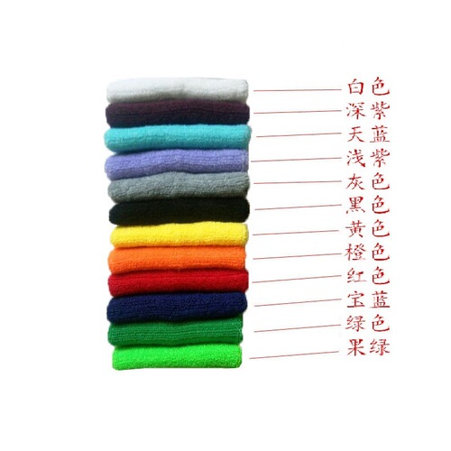 Colorful sports wristband cotton sweat-absorbent towel wristband fitness running basketball badminton bracelet handguard