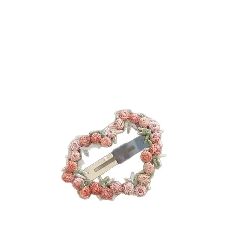 Rosado de encaje amor agarrar clips mujeres 2025 nuevo clips de cabello de alto nivel medio atado clips de tiburón clips de cabello tocado