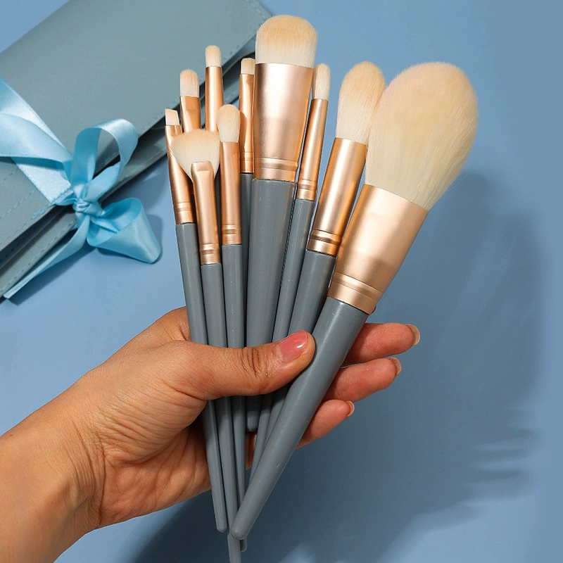 Набор кисточек для concealer мягкий — полный набор кистей для макияжа, несколько цветов, 9–13 шт с косметичкой