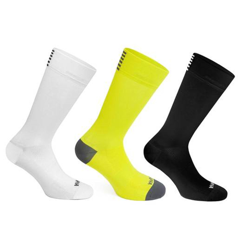 Mid-Calf Cycling Socks, Outdoor Cycling Socks, Mesh Breathable, Sweat-Absorbent, Quick-Drying Sports Socks
