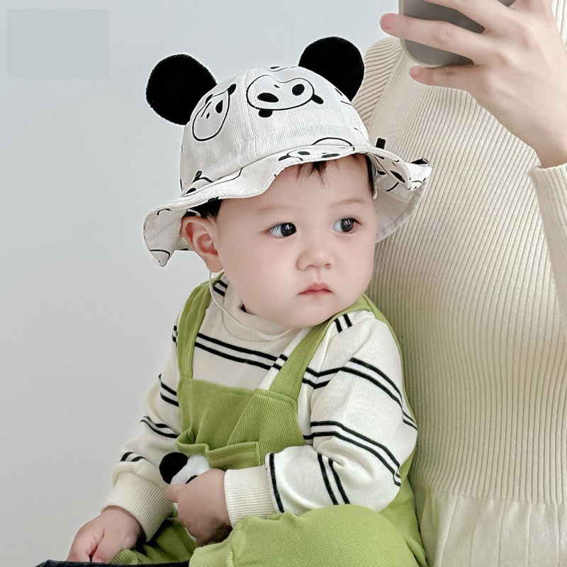 Sombrero de bebé primavera y otoño delgado bebé hombre lindo recién nacido pequeño mes de edad fuera pescador sombrero sombrero de sol invierno