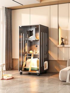 Cat Cabinet House Indoor Cage Large Space Cat Cabinet Solid Wood Cat House House Home Nest Luxury Cat Room Does Not Take up Space