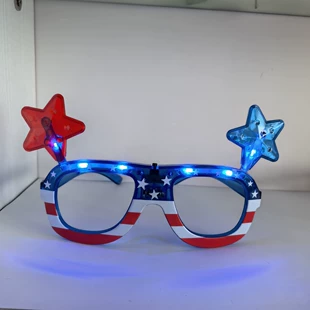 Светящиеся LED-очки с флагом США и звёздами для праздников