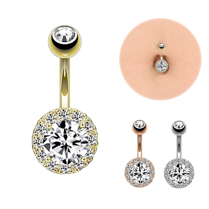 Fashion Geometric Copper Plating Zircon Belly Ring display picture 1