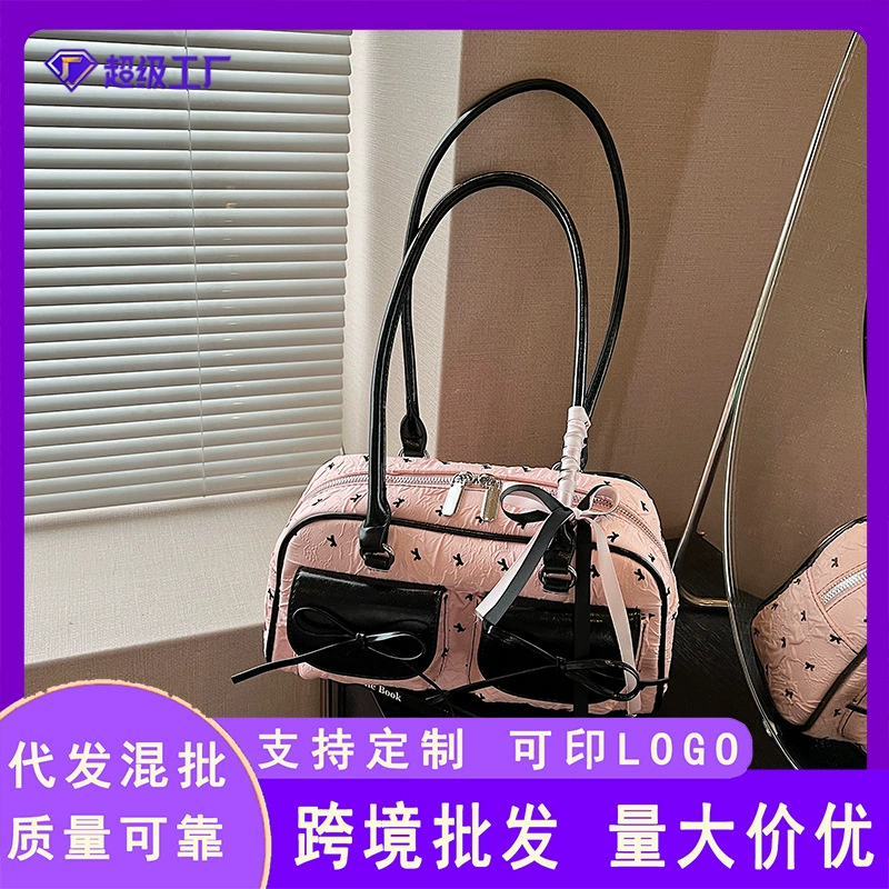 Модная мягкая кожаная портативная сумка через плечо для женщин 2025 Новинка Модная сумка через плечо большой вместимости Эстетичная повседневная сумка под мышку