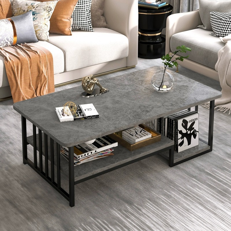 Mesa de centro, sala de estar, hogar, sofá simple moderno, mesa lateral, casa de alquiler de apartamento pequeño, mesa de lujo ligera, mesa de té con balcón simple