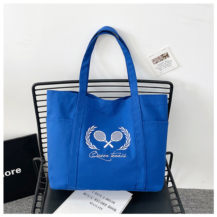 A new best-selling large-capacity casual canvas bag, a Korean-style fashionable and simple canvas bag for commuting to school undefined