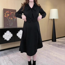 春季直播爆款高档专柜小香风时尚连衣裙大码胖MM中年妈妈大码女装