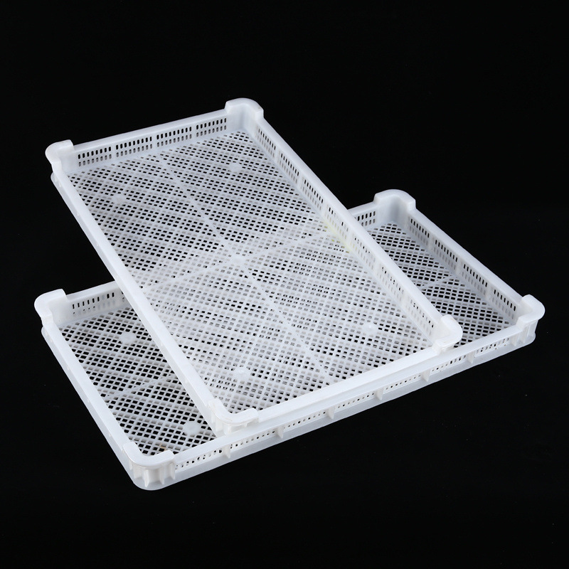 Plastic single -frozen frozen plate rectangular sieve -grade cold storage artifact drying light basket quick frozen drying tray 2