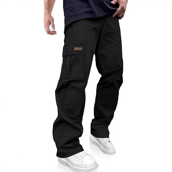 European and American Popular Men's Casual Cargo Pants Sports Jogging Pants Hiking Drawstring Multi-Pocket Tactical Pants
