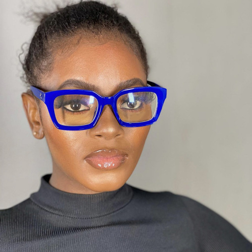 Cross-border Internet celebrity square rice nail glasses frame  new flat mirror European and American personalized small frame candy color glasses frame