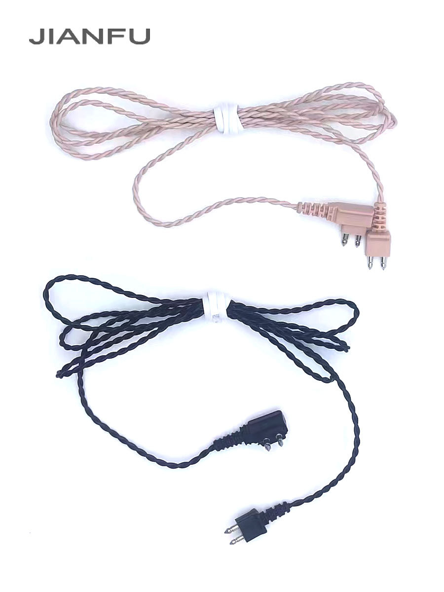 Baoltong audífono accesorios de alambre Siemens caja máquina auricular universal cable cuerda de conexión línea de alambre de dos núcleos