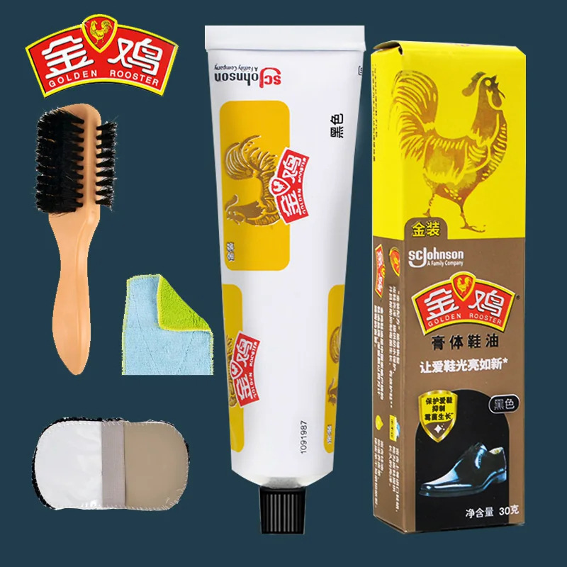 Genuine Golden Rooster shoe polish, available in black, brown, and clear colors, a versatile shoe care product for cleaning and maintaining leather shoes Genuine Golden Rooster shoe polish, available in black, brown, and clear colors, a versatile shoe care product for cleaning and maintaining leather shoes