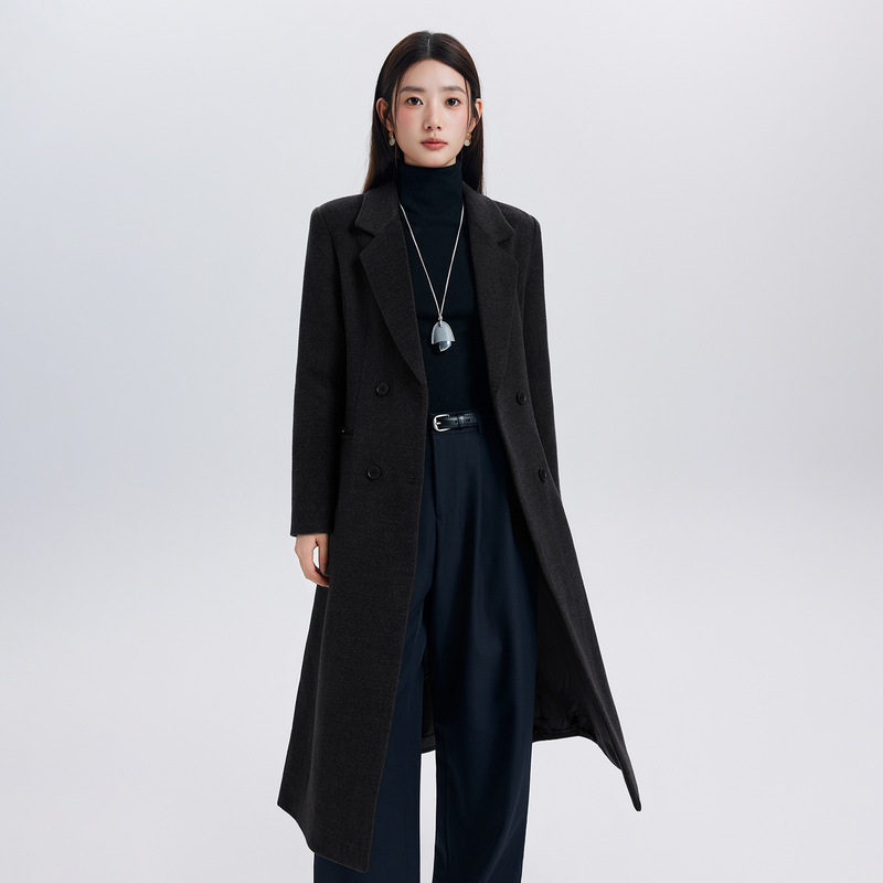 Women's long blazer 2026 autumn new Korean version commuter khaki extended length over-the-knee and ankle-length trench coat