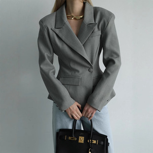 Cross-Border Design Niche 2025 Spring & Fall New Slim Suit Elegant Commuter Small Suit Ribbon Jacket for Women