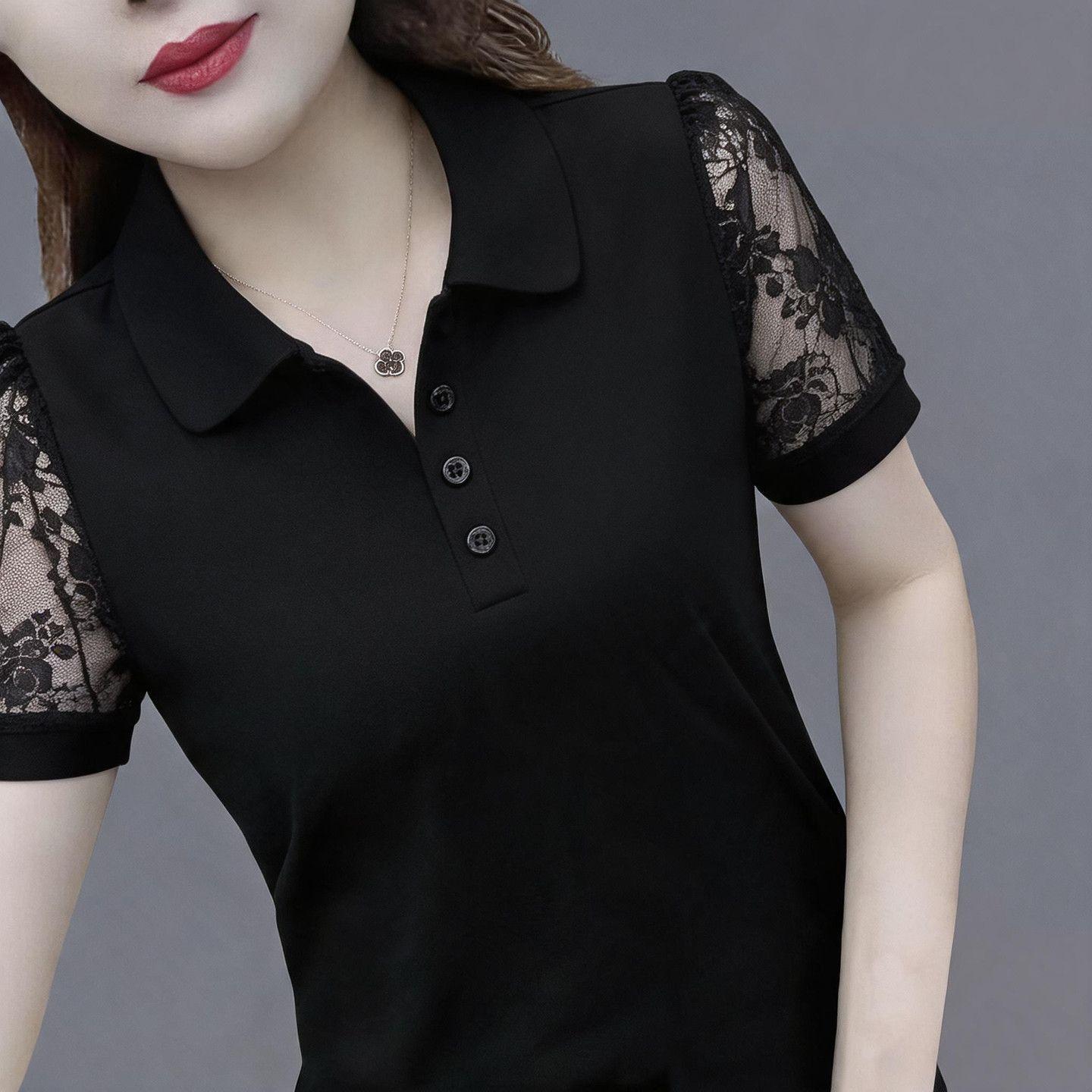 2026 Stylish and High-End Summer New Short-Sleeve T-Shirt, Slimming, Fashionable, and Age-Reducing Top for Mothers