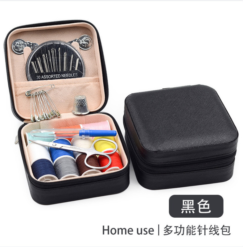 跨境高档方形针线盒家用高质量宿舍缝补针线套装便携实用针线包|undefined